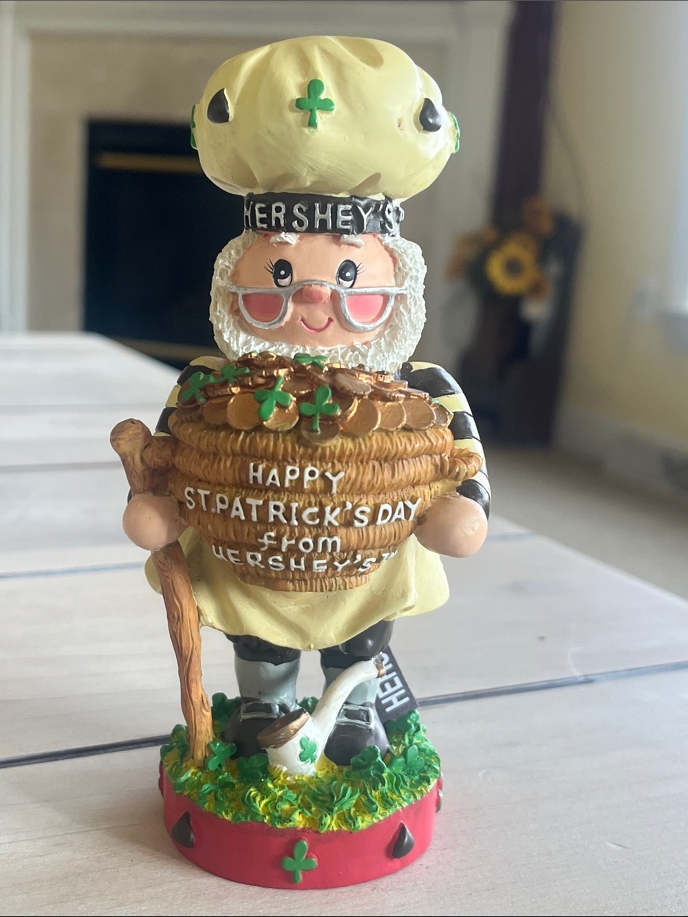 Hershey’s 1999 St. Patrick's Day Collectible Elf Figurine by Kurt S Adler